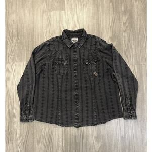 Harley Davidson Iconic Script 2 Pocket Button Shirt Women's 2W Embroidered